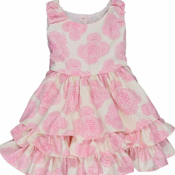 Persnickety Adeline Pink floral Spring Easter Baby Toddler Girl Dress 18mo - Picture 2 of 4